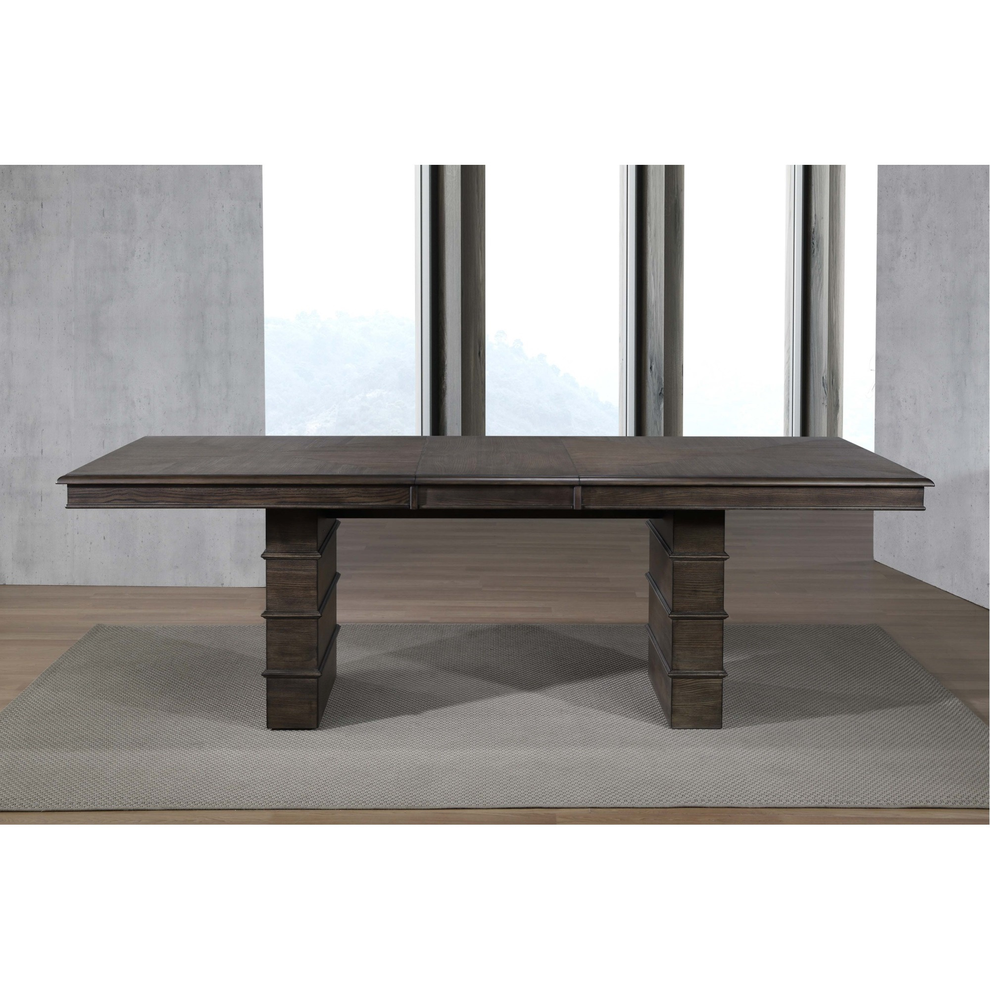 Sunset Trading Cali 96"" Rectangular Extendable Dining Table| Brown Solid Wood | Seats 8
