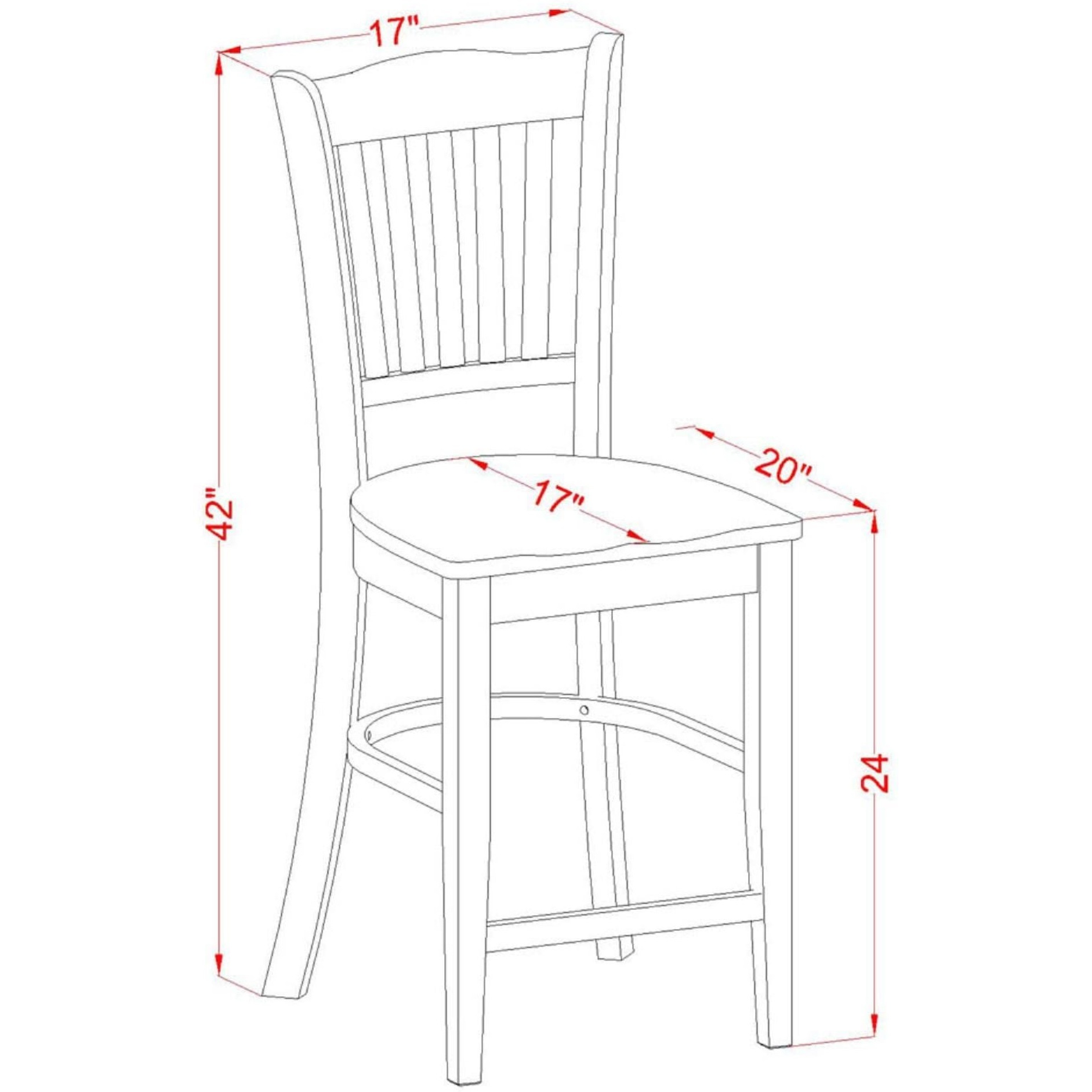 Groton  Counter  Stools  With  Wood  Seat  In  Buttermilk  And  Cherry  Finish   Set  Of  2