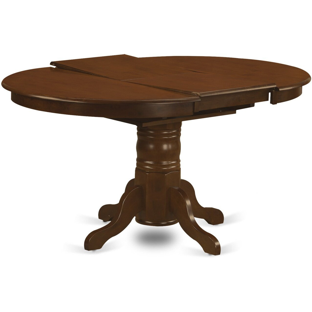 Kenley  Oval  Single  Pedestal  Oval  Dining  Table  42"&quotX60""  With  18""  Butterfly  Leaf