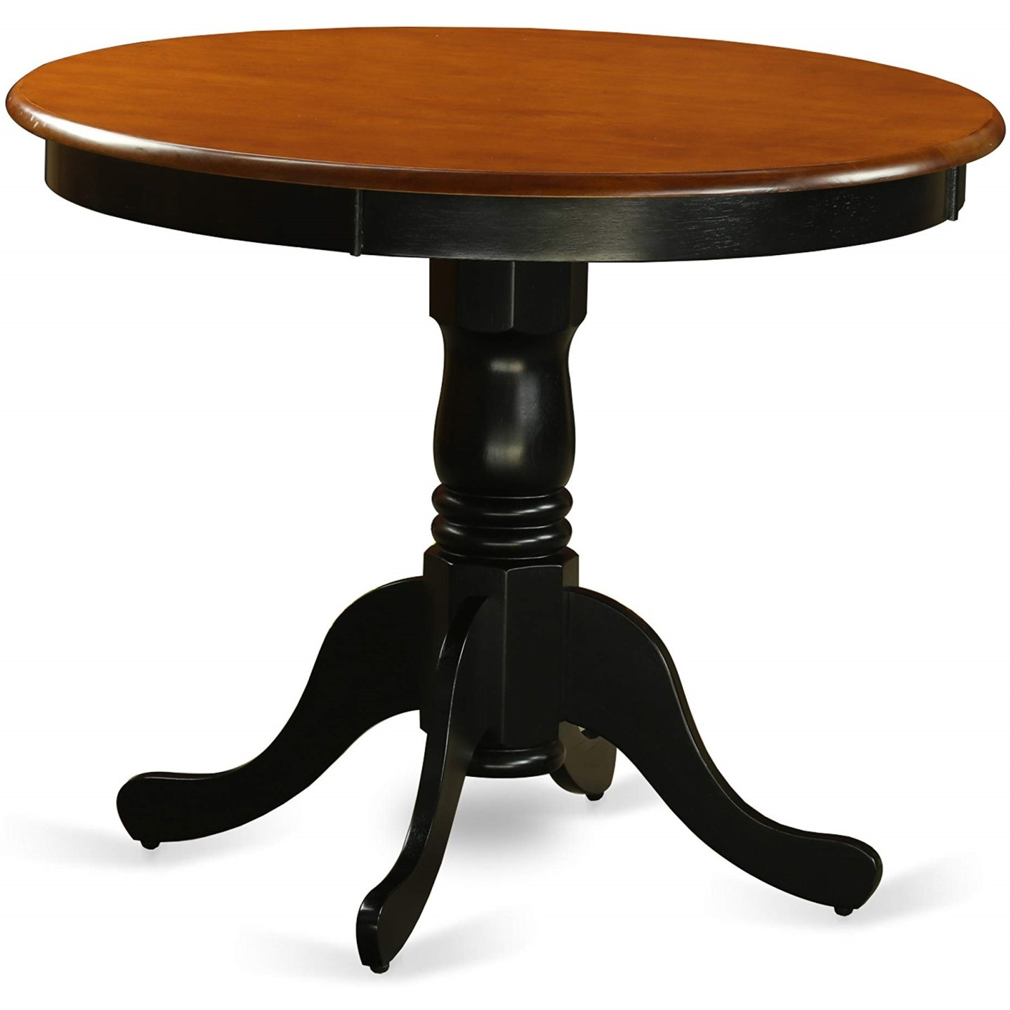 Anpf3-Blk-C Dining Furniture Set - 3 Pcs With 2 Microfiber Chairs In Black And Cherry