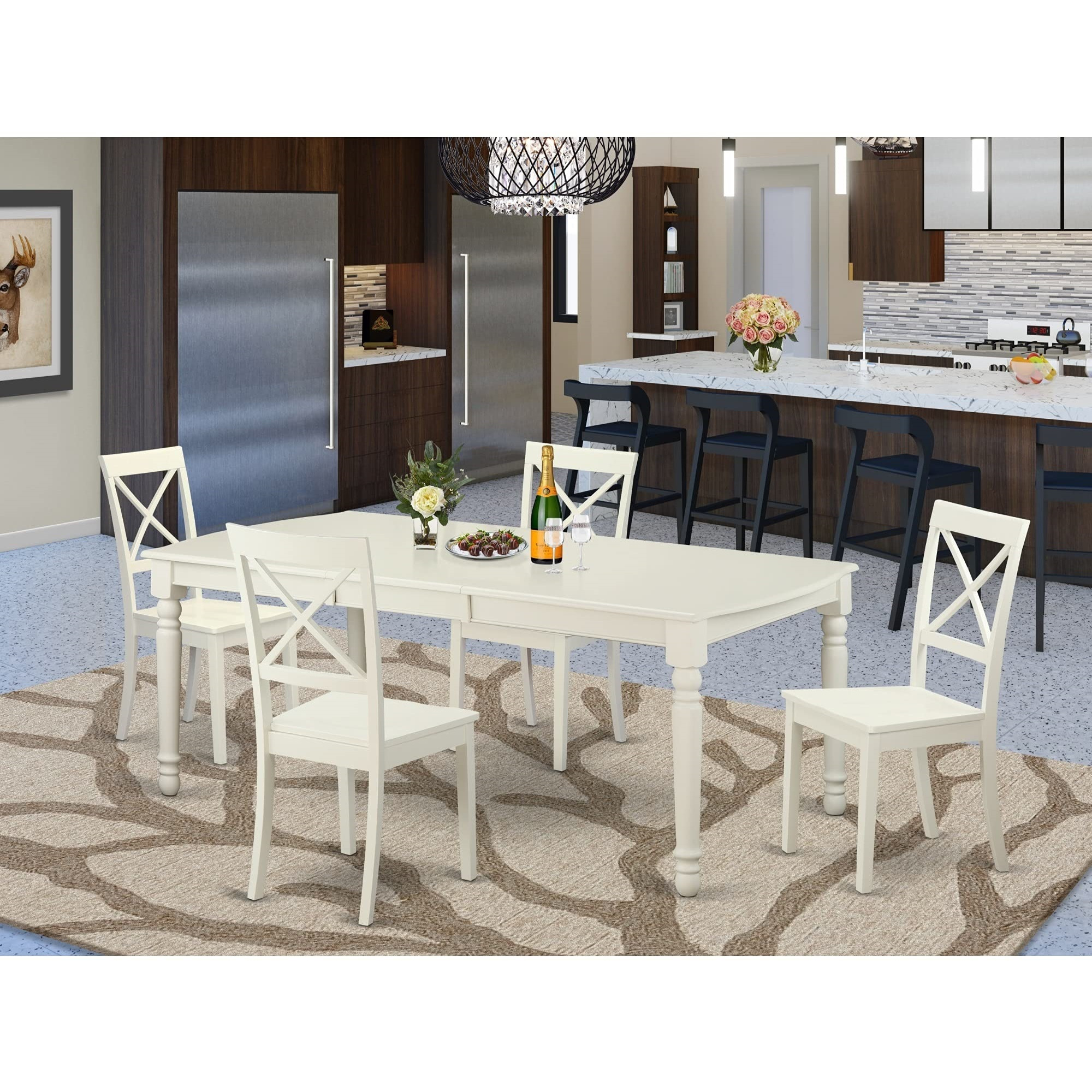 5  Pc  Dinette  Set  -Kitchen  Table  And  4  Dining  Chairs