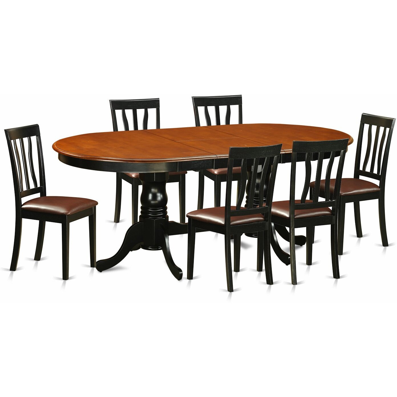 7  Pc  Dining  Room  Set-Dining  Table  With  6  Wood  Dining  Chairs