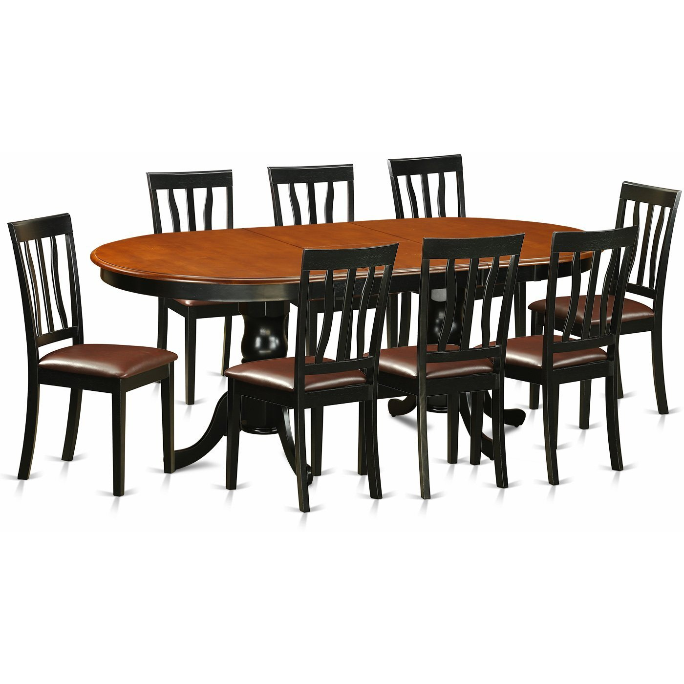 9  Pc  Dining  Room  Set-Dining  Table  With  8  Wood  Dining  Chairs