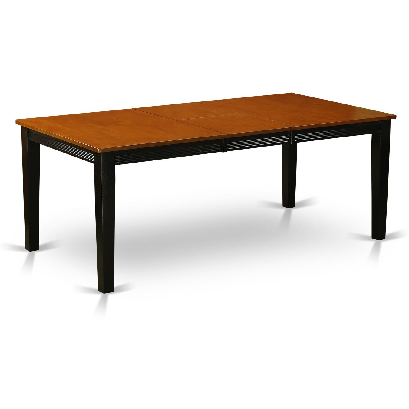 East West Furniture Quan5-Bch-Lc 5 Piece Set Includes A Rectangle Dining Room Table With Butterfly Leaf And 4 Faux Leather Upholstered Chairs  40X78 Inch