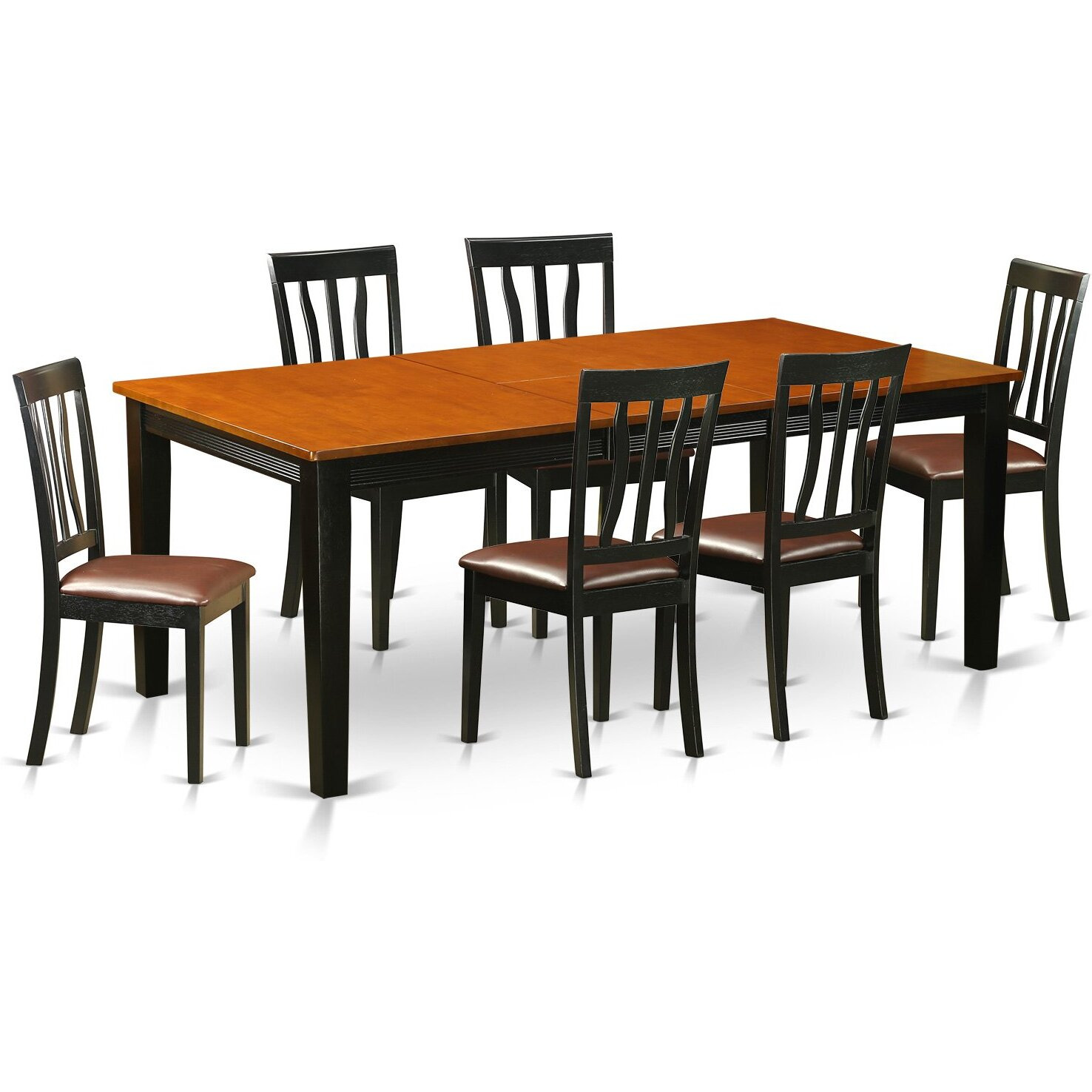 7  Pc  Dining  Set-Dining  Table  With  6  Wooden  Dining  Chairs