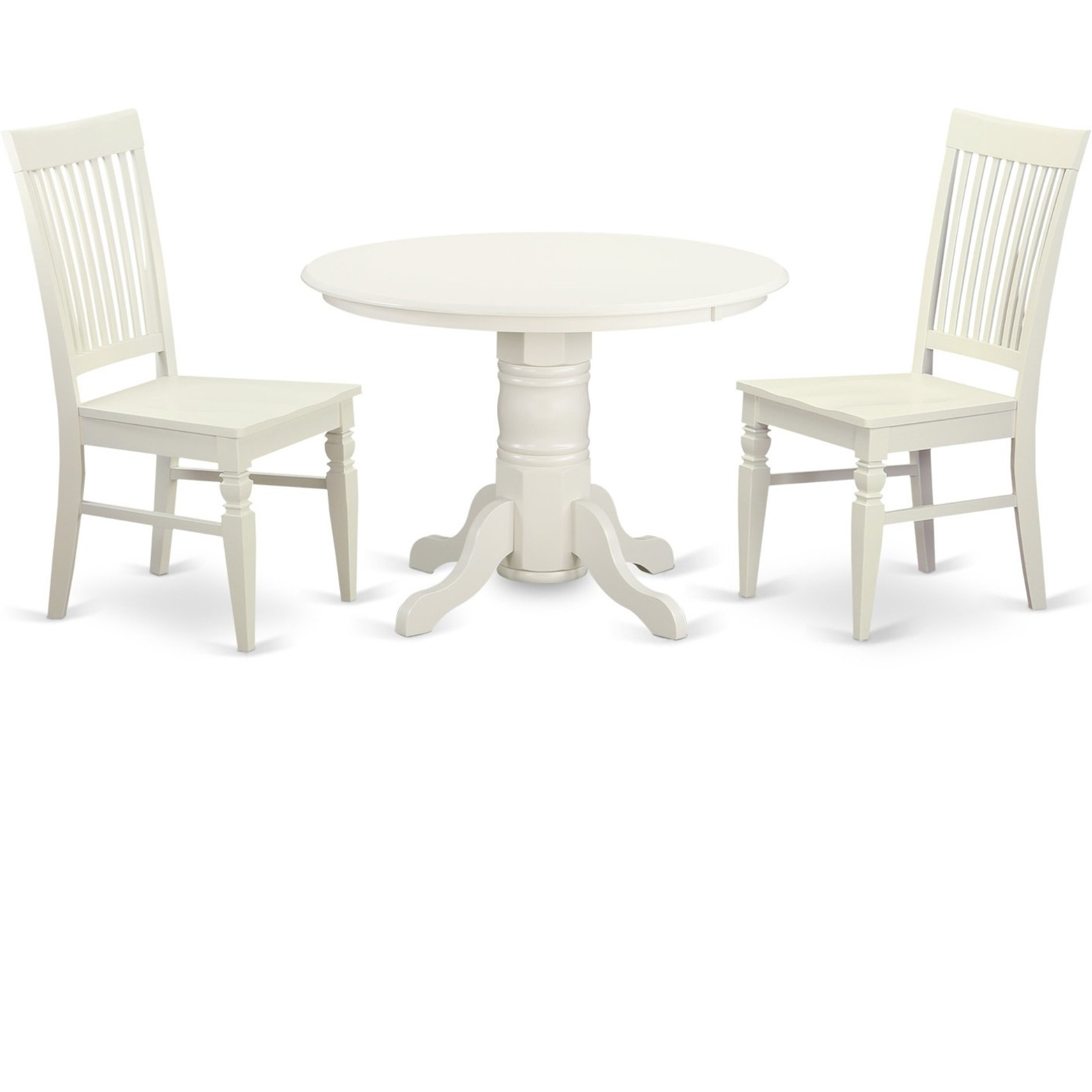 Shwe3-Whi-W 3 Pc Dining Room Set For 2-Kitchen Dinette Table And 2 Dining Chairs