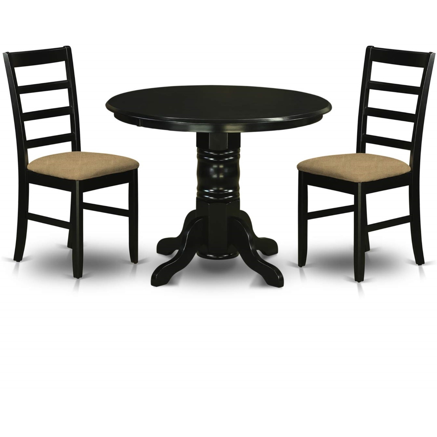 Shpf3-Blk-C 3 Pctable Set For 2-Dining Table And 2 Dinette Chairs