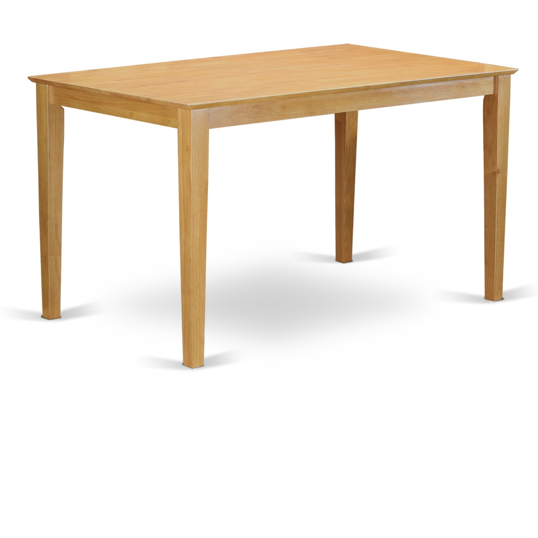 Capb7H-Oak-W 7 Pc Counter Height Table And Chair Set - High Top Table And 6 Dinette Chairs.