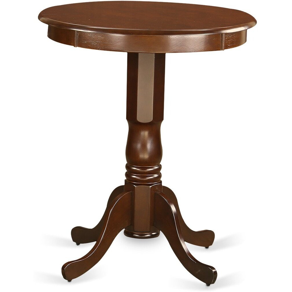 East West Furniture Edvn3-Mah-Lc Eden 3 Piece Counter Height Set Contains A Round Dining Room Table With Pedestal And 2 Faux Leather Upholstered Chairs  30X30 Inch