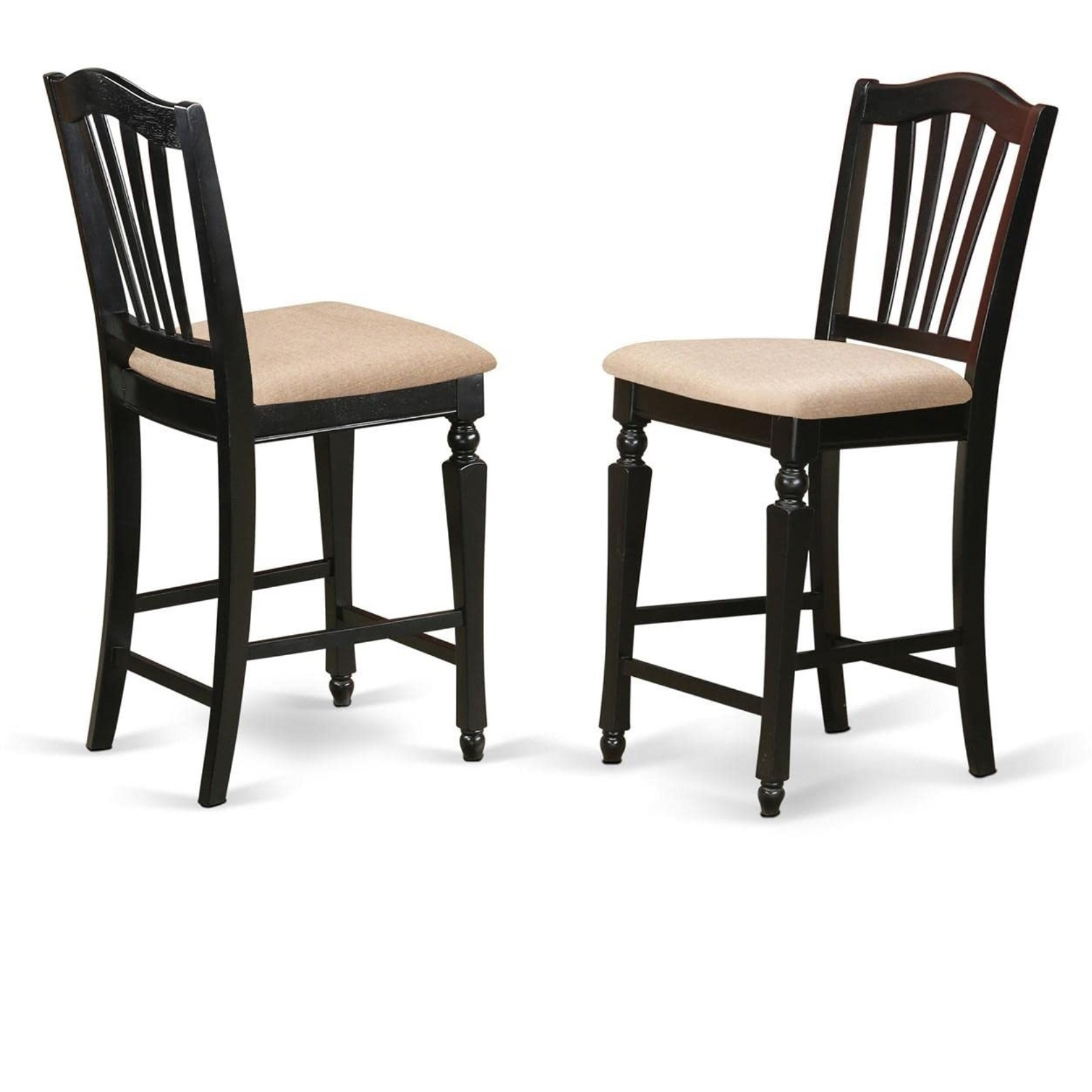 Pbch3-Blk-C 3 Pc Pub Table Set - High Top Table And 2 Kitchen Chairs.