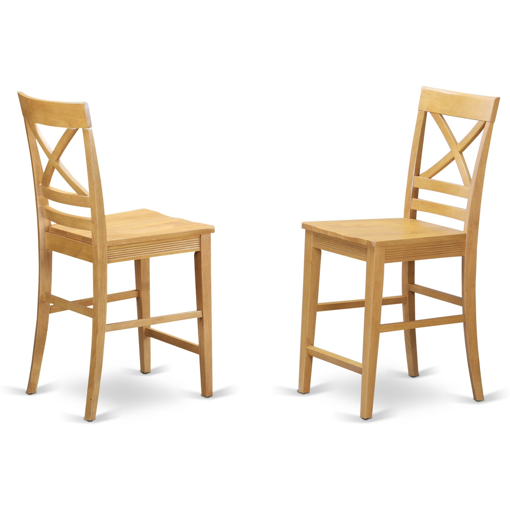 Yaqu5-Oak-W 5 Pc Counter Height Pub Set-Pub Table And 4 Counter Height Dining Chair
