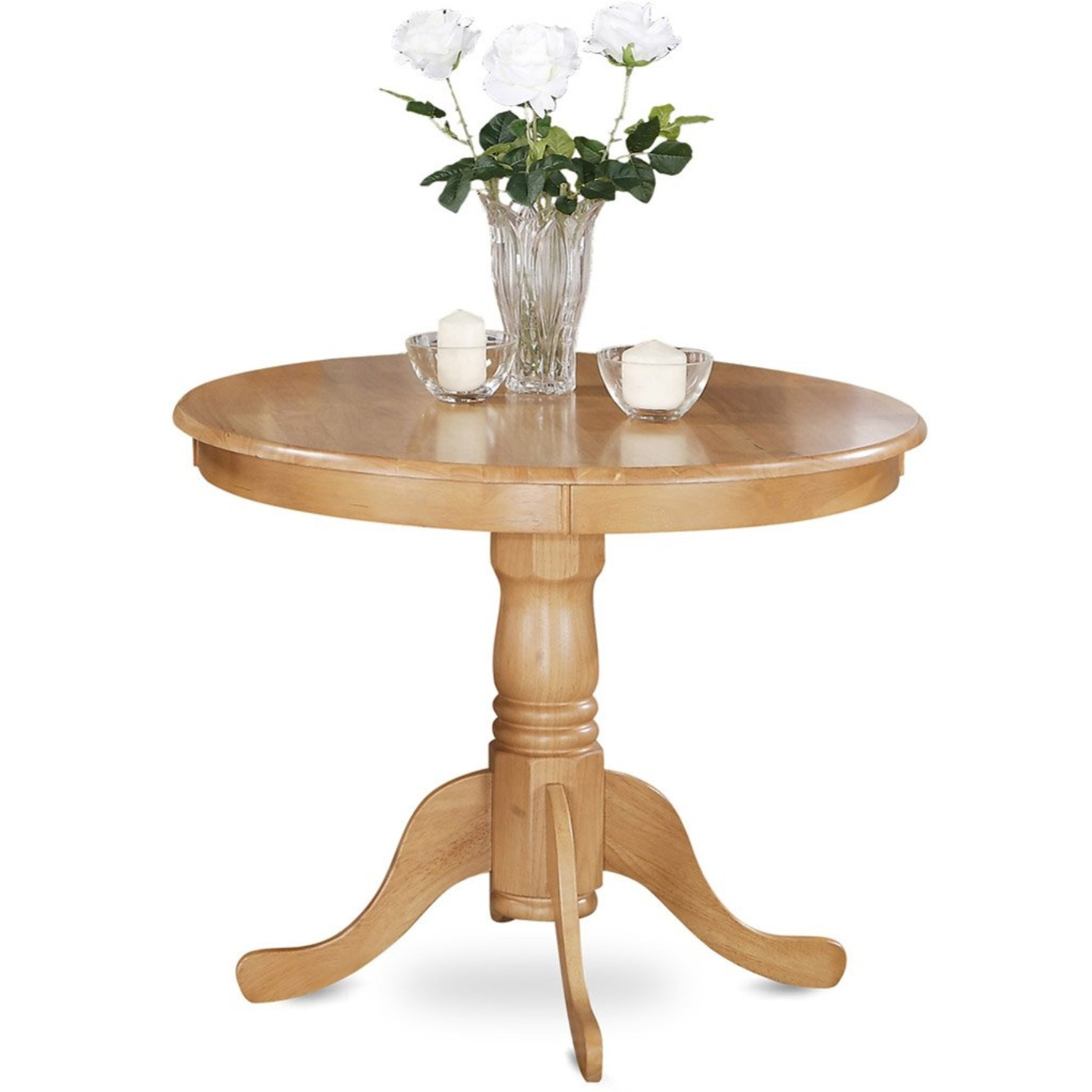 Anav5-Oak-C 5 Pc Dinette Table Set - Kitchen Dinette Table And 4 Kitchen Chairs