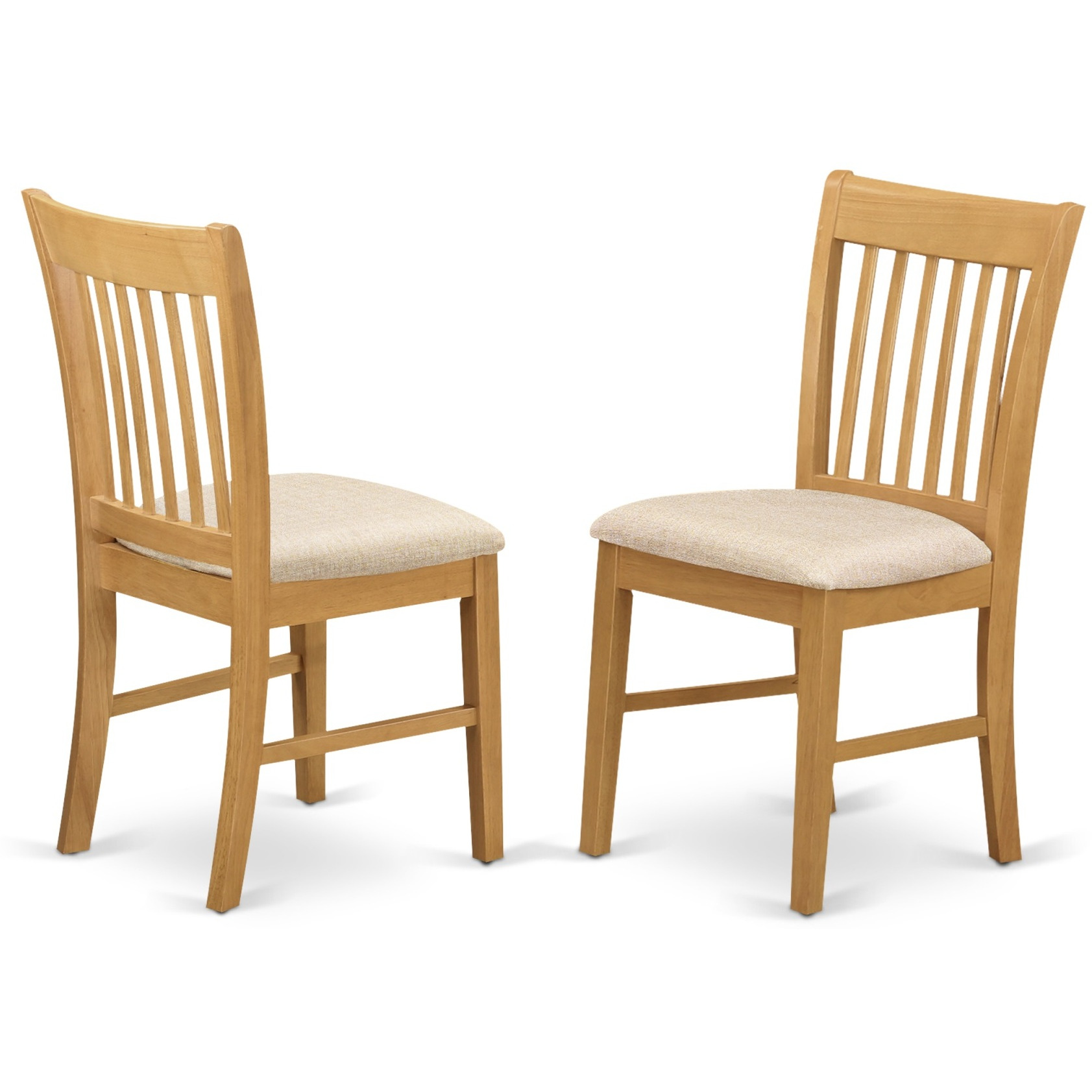 Avno7-Oak-C 7 Pc Table And Chair Set - Dinette Table And 6 Dining Chairs