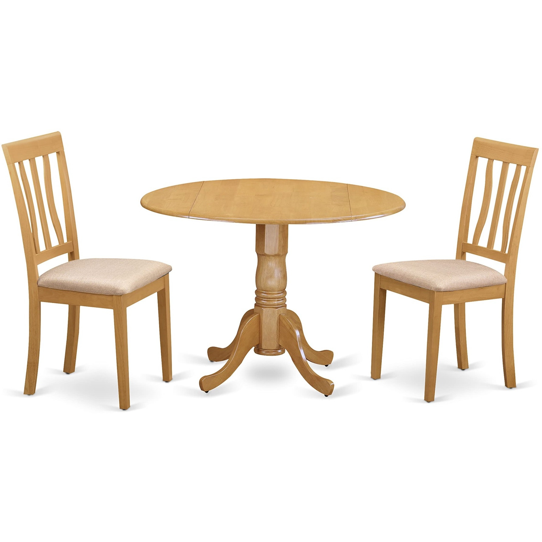 Dlan3-Oak-C 3 Pctable And Chair Set - Kitchen Dinette Table And 2 Kitchen Chairs