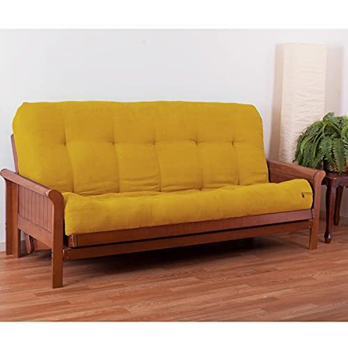 Blazing Needles Renewal 9-Inch Microsuede Full-Size Futon Mattress - Lemon
