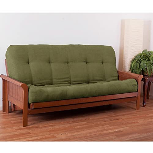 Blazing Needles Renewal 9-Inch Microsuede Full-Size Futon Mattress - Sage Green