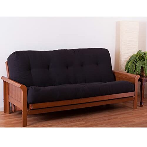 Blazing Needles Renewal 9-Inch Twill Full-Size Futon Mattress - Black