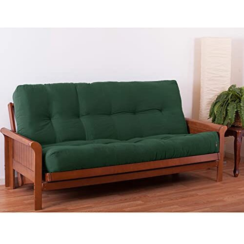 Blazing Needles Renewal 9-Inch Twill Full-Size Futon Mattress - Forest Green