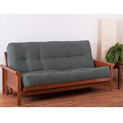 Blazing Needles Renewal 9-Inch Twill Full-Size Futon Mattress - Steel Grey