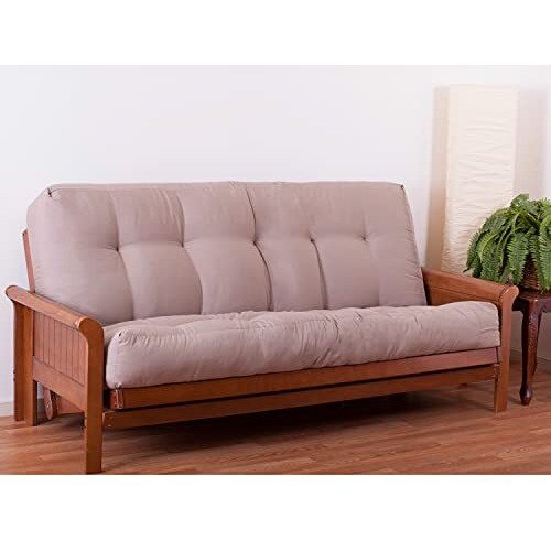 Blazing Needles Renewal 9-Inch Twill Full-Size Futon Mattress - Toffee