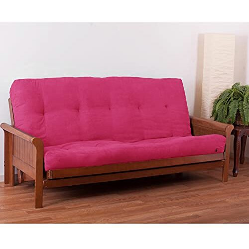 Blazing Needles Vitality 8-Inch Microsuede Full-Size Futon Mattress - Bery Berry