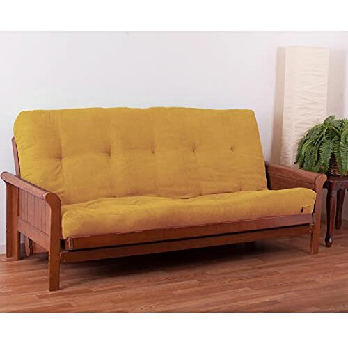 Blazing Needles Vitality 8-Inch Microsuede Full-Size Futon Mattress - Lemon