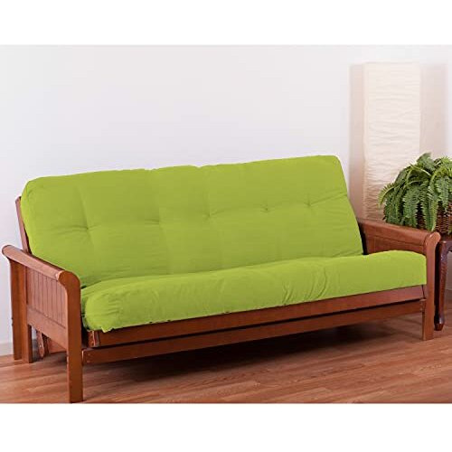 Blazing Needles Renewal 8-Inch Twill Full-Size Futon Mattress - Mojito Lime