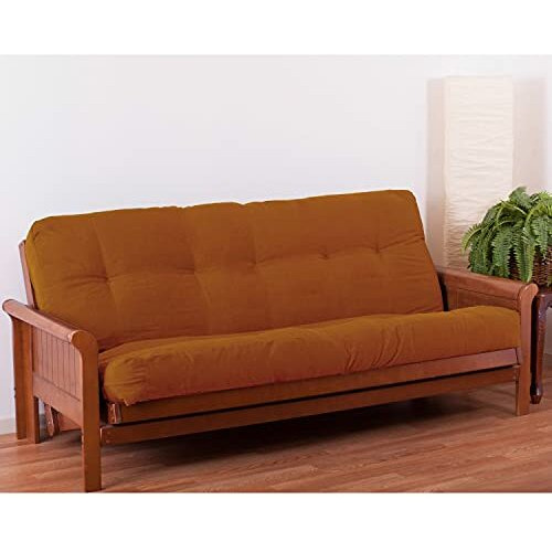Blazing Needles Renewal 8-Inch Twill Full-Size Futon Mattress - Spice