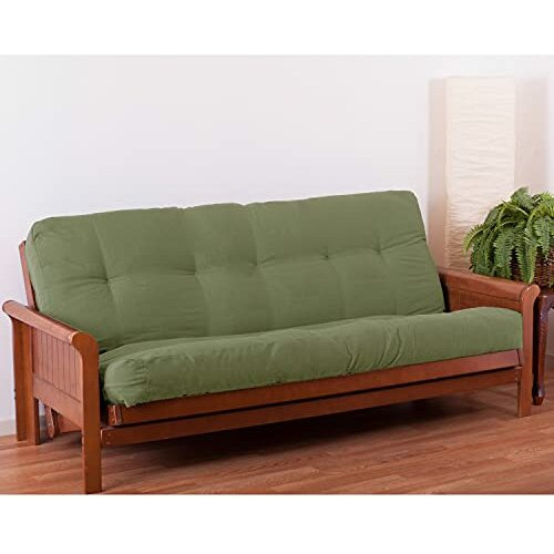 Blazing Needles Renewal 8-Inch Twill Full-Size Futon Mattress - Sage