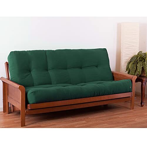 Blazing Needles Renewal 10-Inch Twill Full-Size Futon Mattress - Forest Green