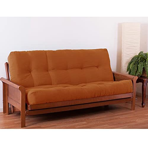 Blazing Needles Renewal 10-Inch Twill Full-Size Futon Mattress - Spice