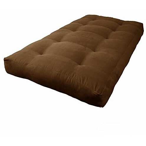Blazing Needles Vitality 7-Inch Microsuede Twin-Size Futon Mattress - Chocolate