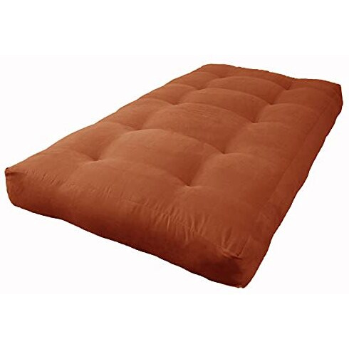 Blazing Needles Vitality 7-Inch Microsuede Twin-Size Futon Mattress - Spice