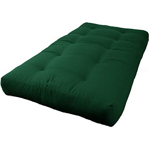 Blazing Needles Renewal 7-Inch Twill Twin-Size Futon Mattress - Forest Green