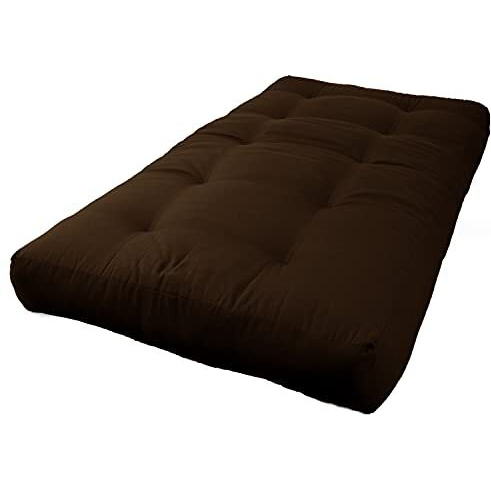 Blazing Needles Renewal 7-Inch Twill Twin-Size Futon Mattress - Chocolate