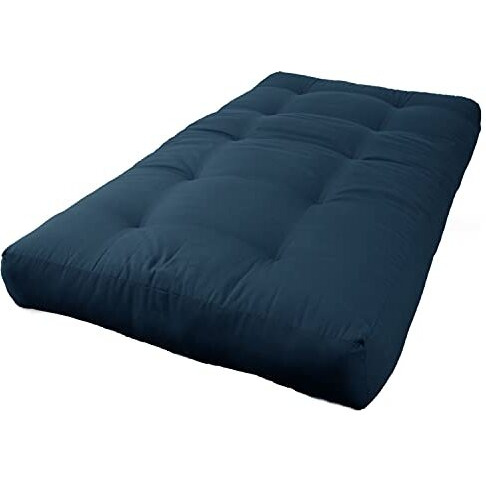 Blazing Needles Renewal 7-Inch Twill Twin-Size Futon Mattress - Indigo