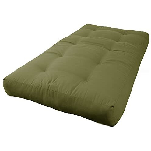 Blazing Needles Renewal 7-Inch Twill Twin-Size Futon Mattress - Sage