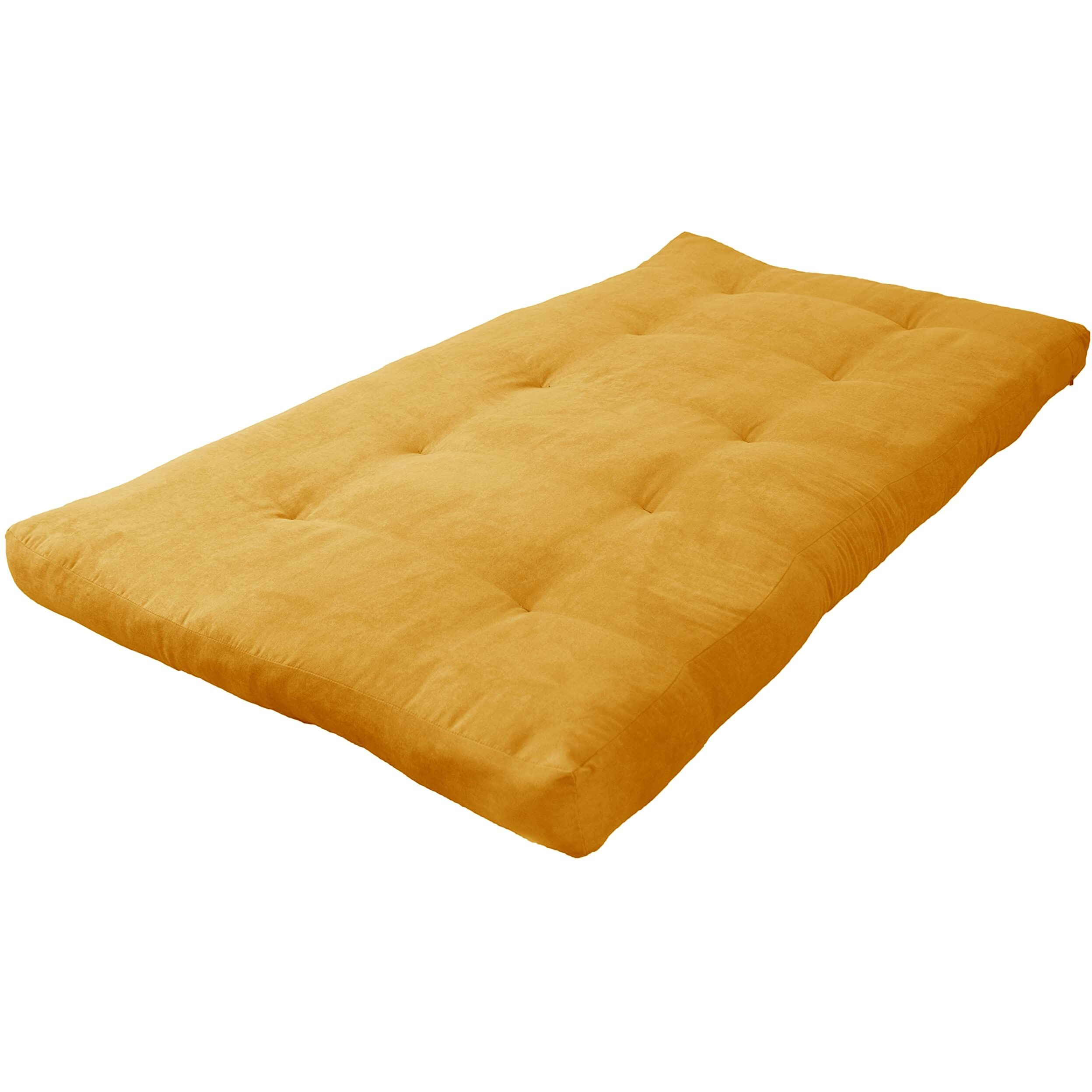 Blazing Needles Vitality 6-Inch Microsuede Twin-Size Futon Mattress - Lemon