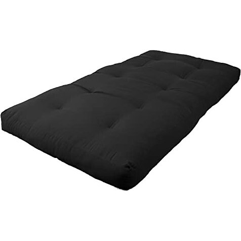 Blazing Needles Renewal 6-Inch Twill Twin-Size Futon Mattress - Black