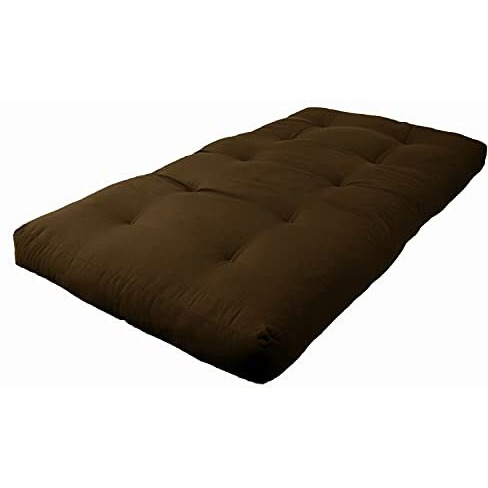 Blazing Needles Renewal 6-Inch Twill Twin-Size Futon Mattress - Chocolate