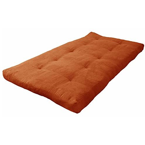 Blazing Needles Vitality 6-Inch Microsuede Twin-Size Futon Mattress - Spice