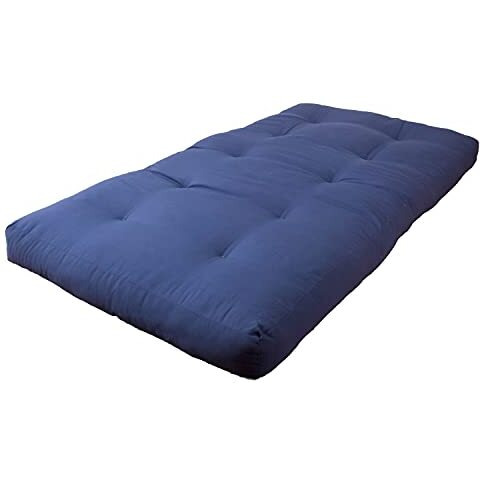 Blazing Needles Renewal 6-Inch Twill Twin-Size Futon Mattress - Navy