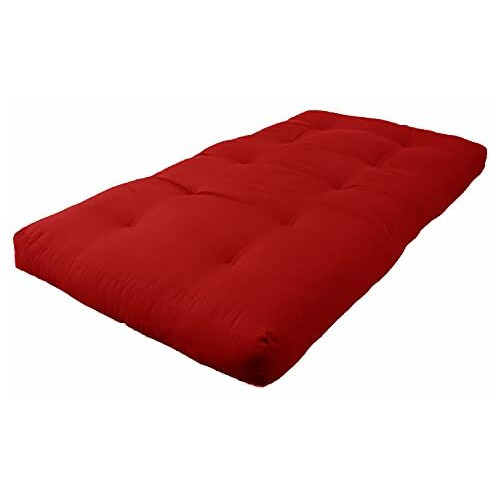 Blazing Needles Renewal 6-Inch Twill Twin-Size Futon Mattress - Ruby Red
