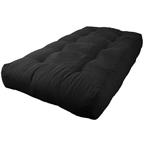 Blazing Needles Vitality 9-Inch Microsuede Twin-Size Futon Mattress - Aqua Blue