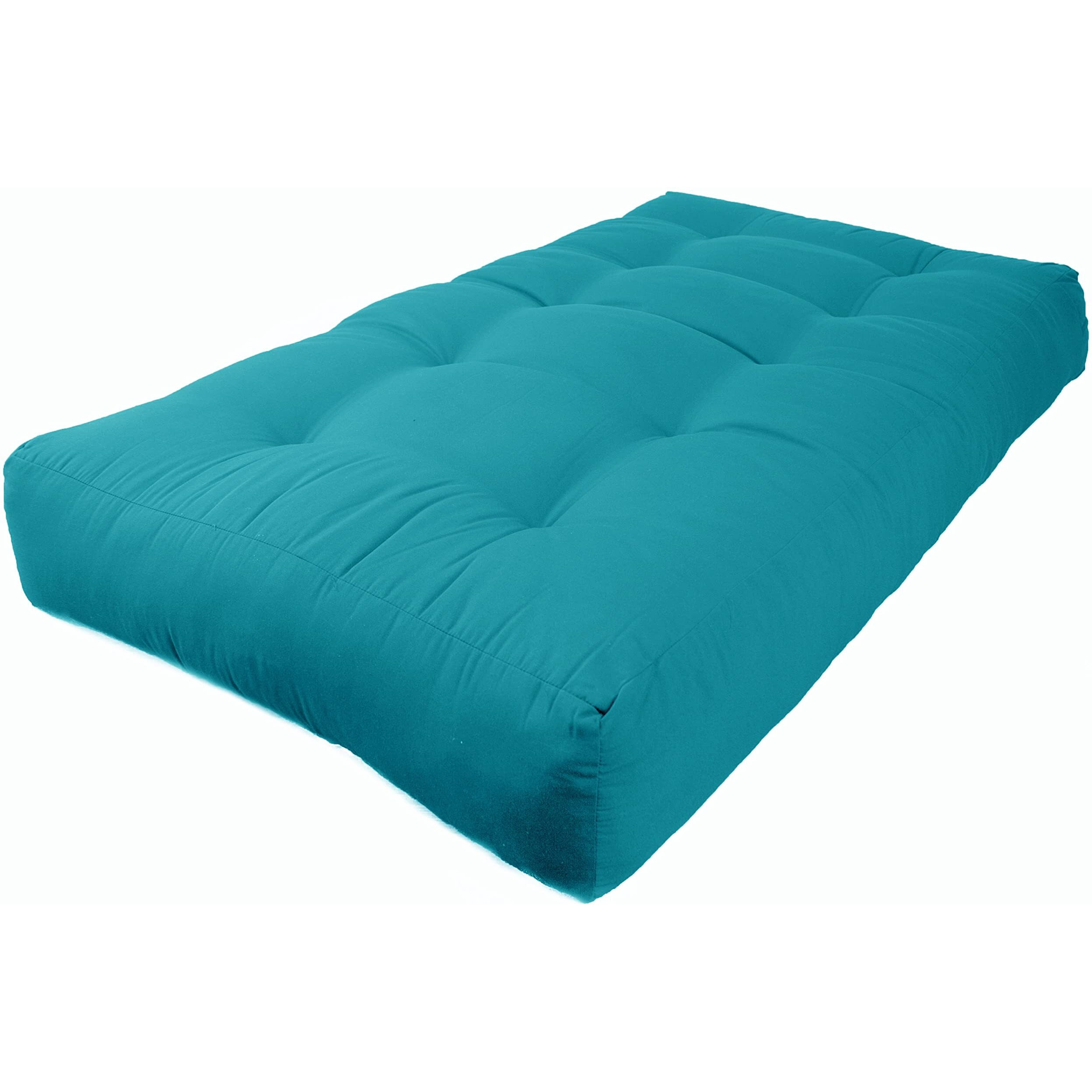 Blazing Needles Renewal 9-Inch Twill Twin-Size Futon Mattress - Aqua Blue