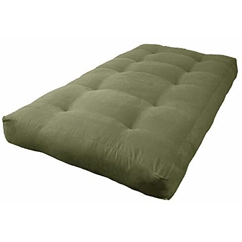 Blazing Needles Vitality 8-Inch Microsuede Twin-Size Futon Mattress - Sage Green