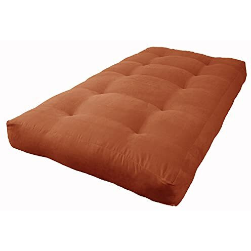 Blazing Needles Vitality 8-Inch Microsuede Twin-Size Futon Mattress - Spice