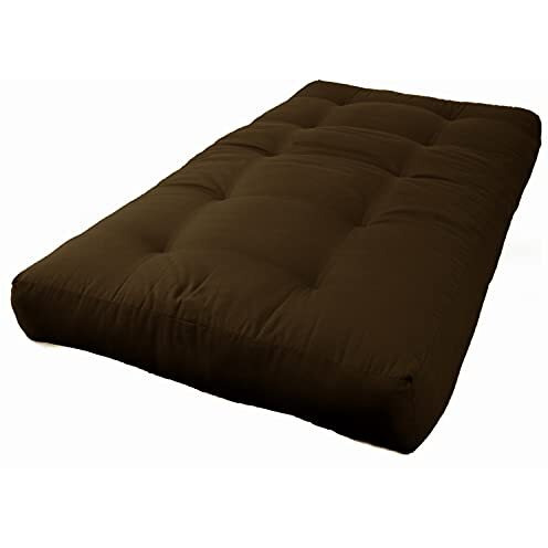 Blazing Needles Renewal 8-Inch Twill Twin-Size Futon Mattress - Chocolate