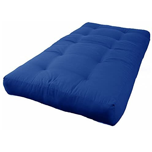 Blazing Needles Renewal 8-Inch Twill Twin-Size Futon Mattress - Royal Blue