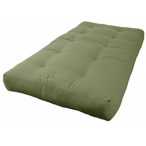 Blazing Needles Renewal 8-Inch Twill Twin-Size Futon Mattress - Sage